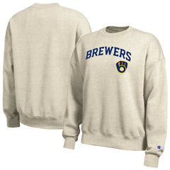 Milwaukee Brewers Champion Women's All-Star Sweatshirt - Oatmeal - MLB Discount