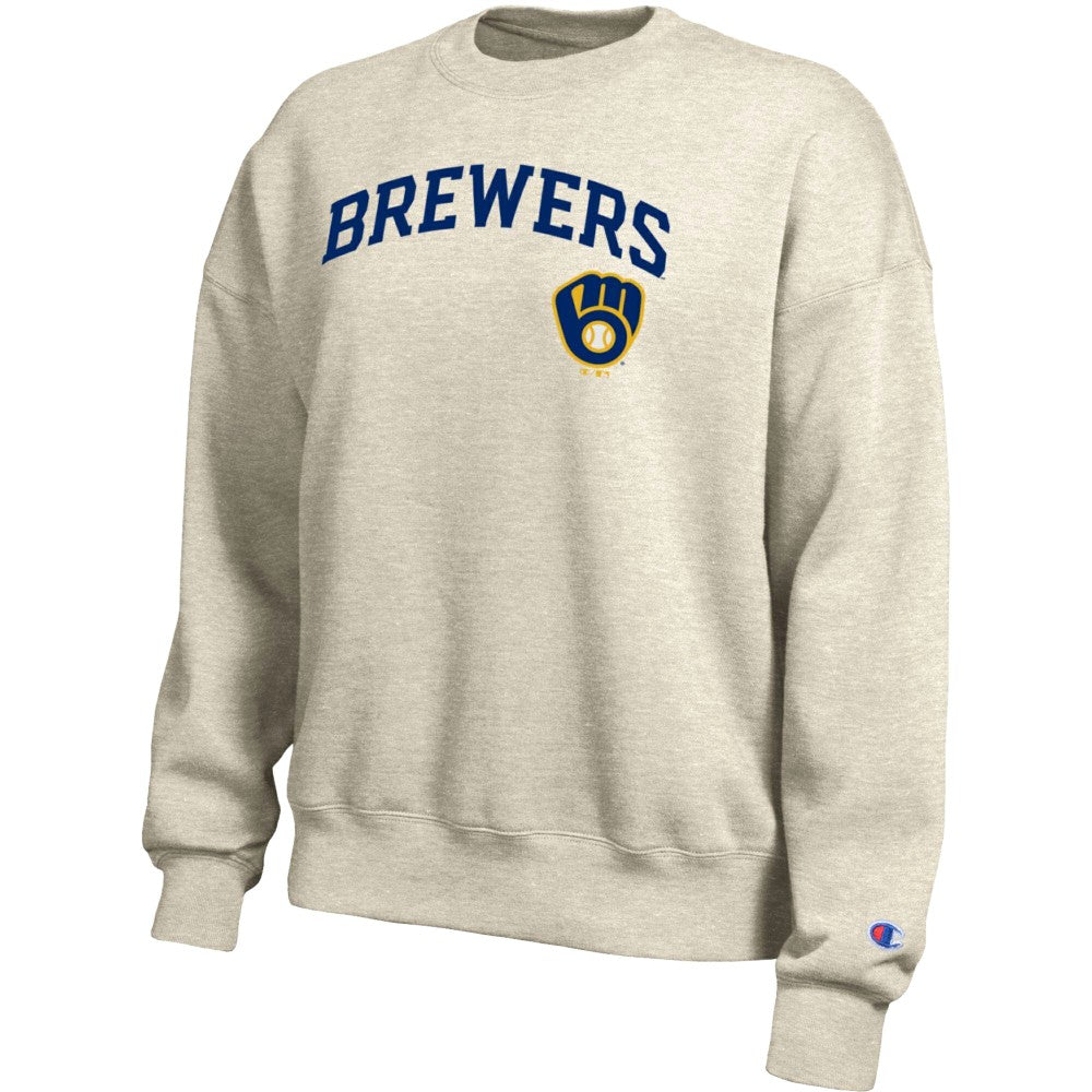 Milwaukee Brewers Champion Women's All-Star Sweatshirt - Oatmeal - MLB Discount