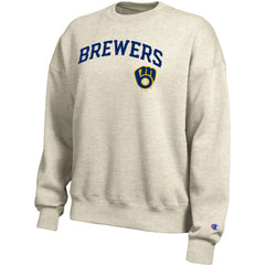 Milwaukee Brewers Champion Women's All-Star Sweatshirt - Oatmeal - MLB Discount