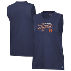 Detroit Tigers Champion Women's Muscle Tank Top - Navy - MLB Lifestyle