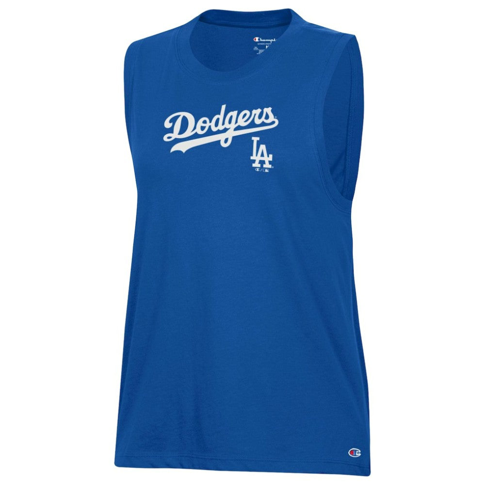 Los Angeles Dodgers Champion Women's Muscle Tank Top - Royal - MLB Discount