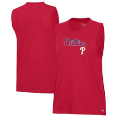 Philadelphia Phillies Champion Women's Muscle Tank Top - Red - MLB Discount