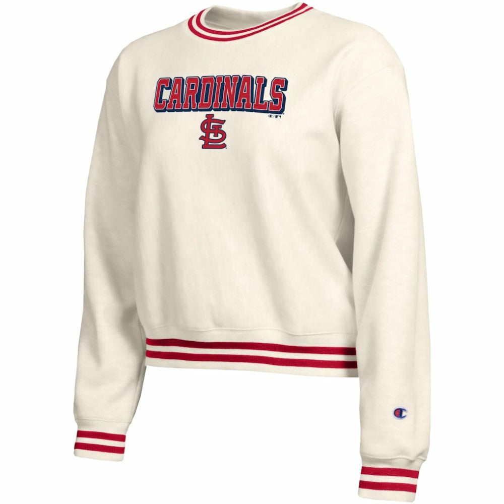 St. Louis Cardinals Champion Women's Reverse Weave Sweatshirt - Cream - MLB Online