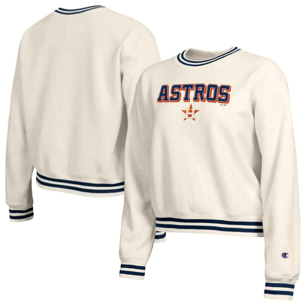 Houston Astros Champion Women's Reverse Weave Sweatshirt - Cream - MLB Online