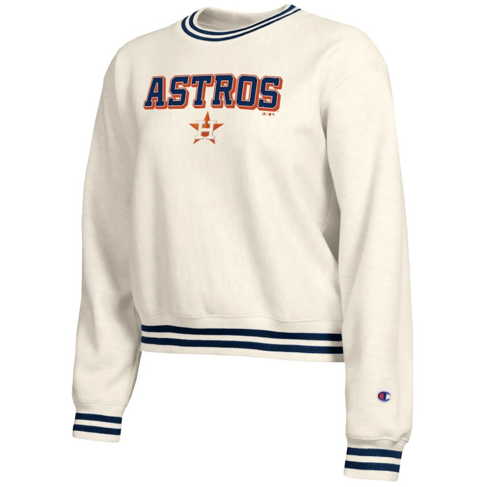 Houston Astros Champion Women's Reverse Weave Sweatshirt - Cream - MLB Online