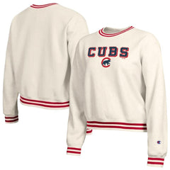 Chicago Cubs Champion Women's Reverse Weave Sweatshirt - Cream - MLB Discount