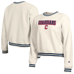 Cleveland Guardians Champion Women's Reverse Weave Sweatshirt - Cream - MLB Sale