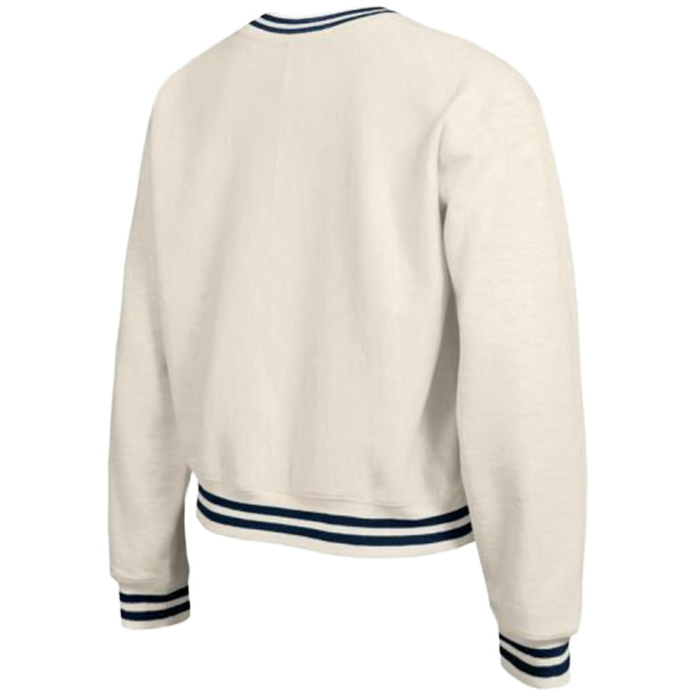 Cleveland Guardians Champion Women's Reverse Weave Sweatshirt - Cream - MLB Sale
