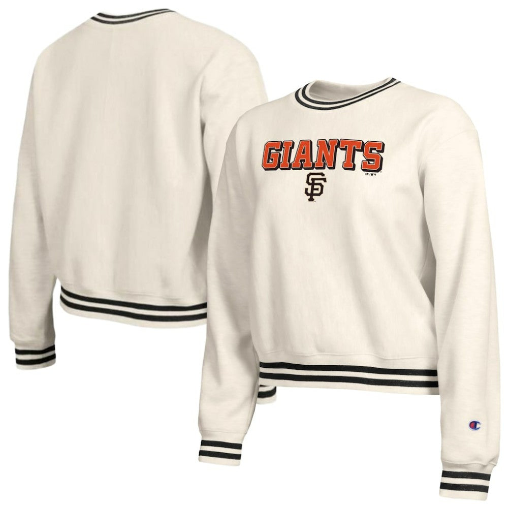San Francisco Giants Champion Women's Reverse Weave Sweatshirt - Cream - MLB on Sale