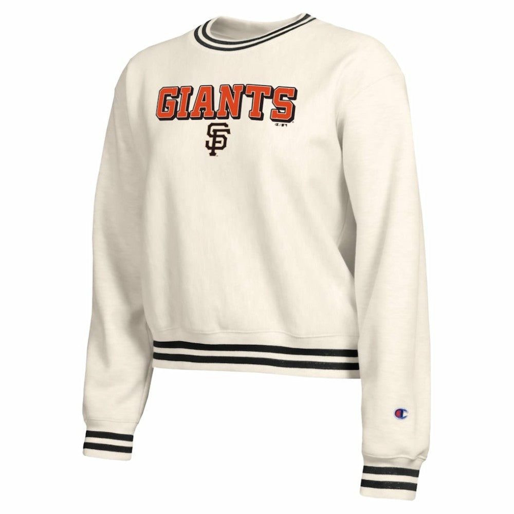 San Francisco Giants Champion Women's Reverse Weave Sweatshirt - Cream - MLB on Sale