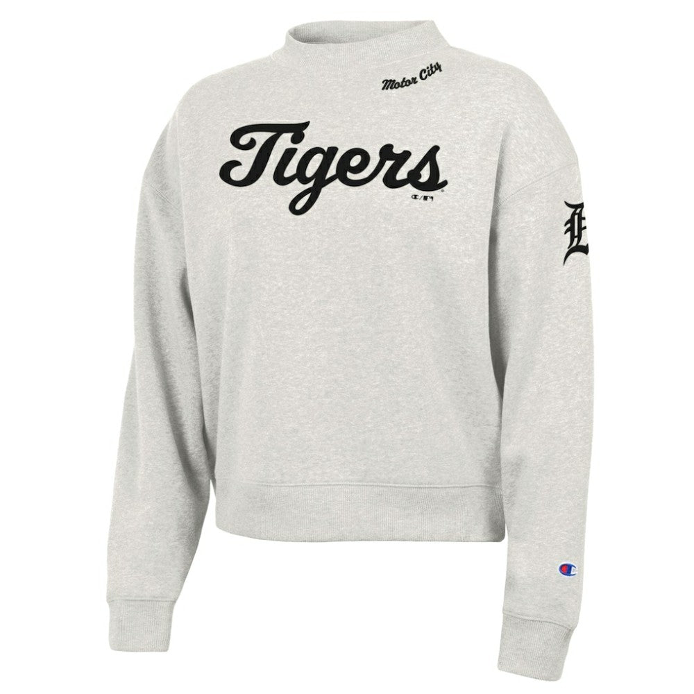 Detroit Tigers Champion Women's Triumph Tri-Blend Sweatshirt - Stone - MLB Sale