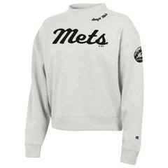 New York Mets Champion Women's Triumph Tri-Blend Sweatshirt - Stone - MLB Online