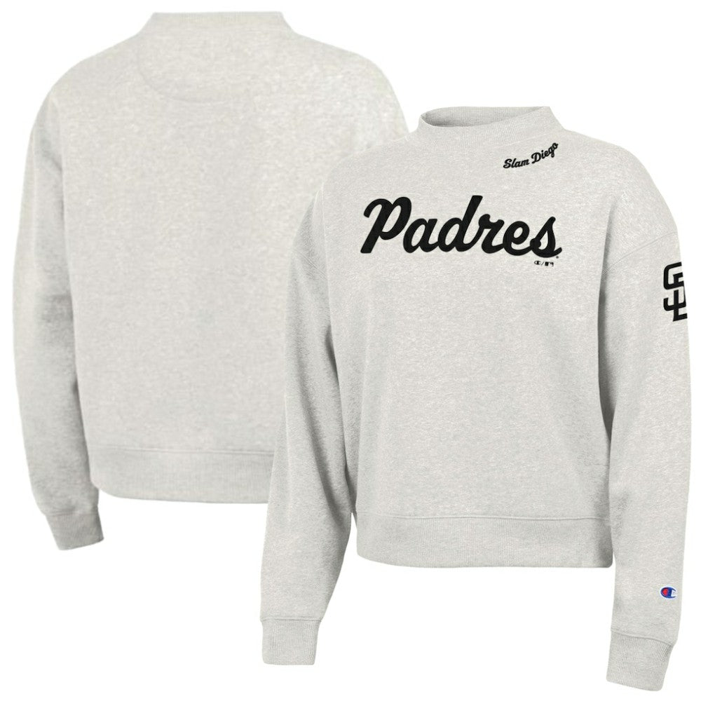 San Diego Padres Champion Women's Triumph Tri-Blend Sweatshirt - Stone - MLB Discount