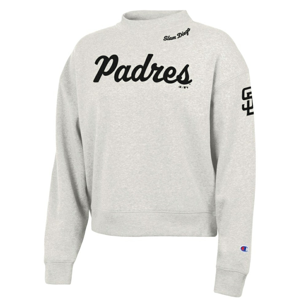 San Diego Padres Champion Women's Triumph Tri-Blend Sweatshirt - Stone - MLB Discount
