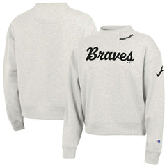 Atlanta Braves Champion Women's Triumph Tri-Blend Sweatshirt - Stone - MLB on Sale