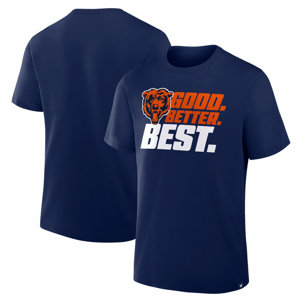 Chicago Bears Good. Better. Best. T-Shirt Navy