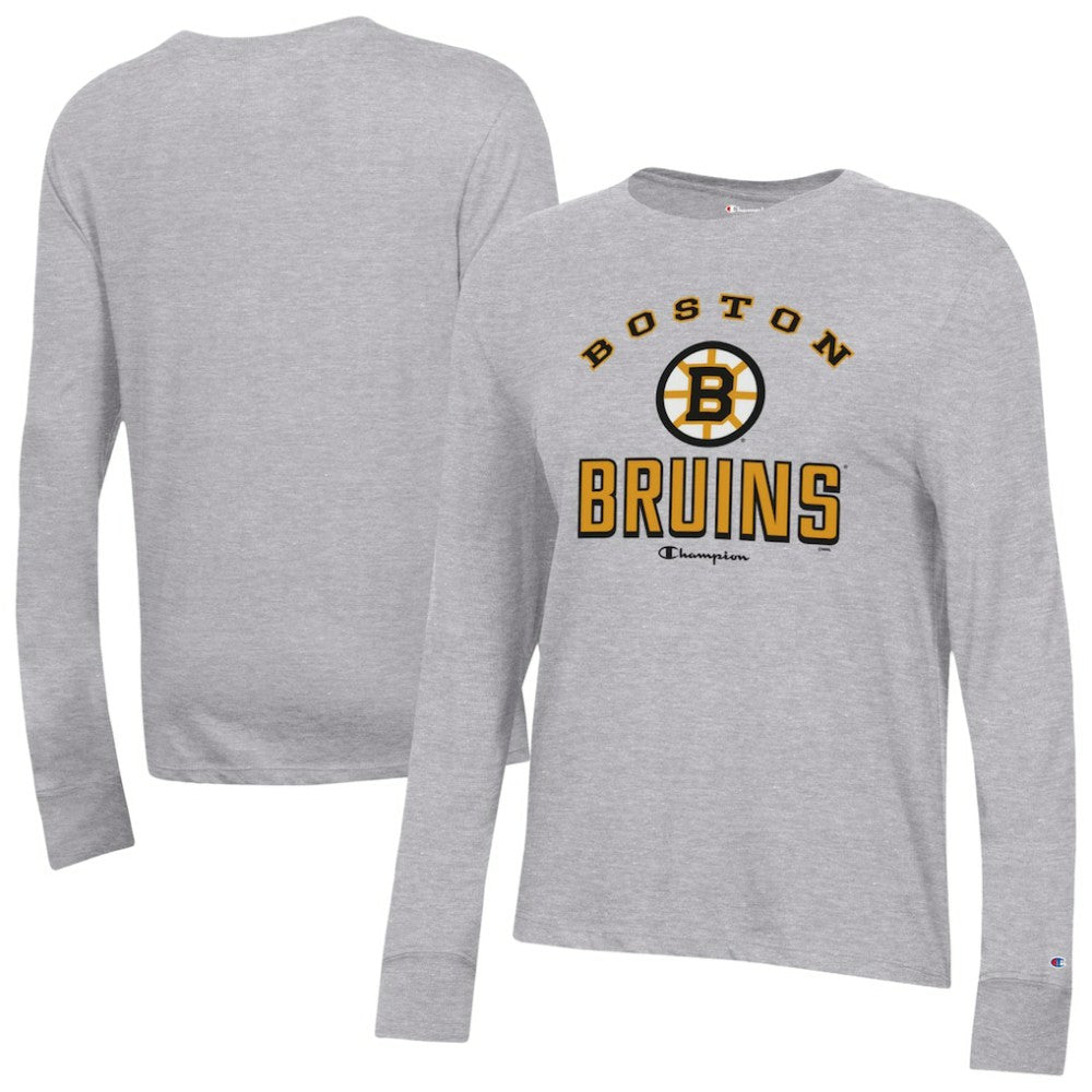 Boston Bruins Champion Women's Core Long Sleeve T-Shirt - Gray - NHL 203724901