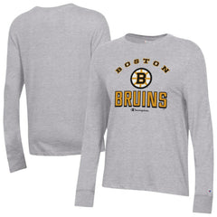 Boston Bruins Champion Women's Core Long Sleeve T-Shirt - Gray - NHL 203724901