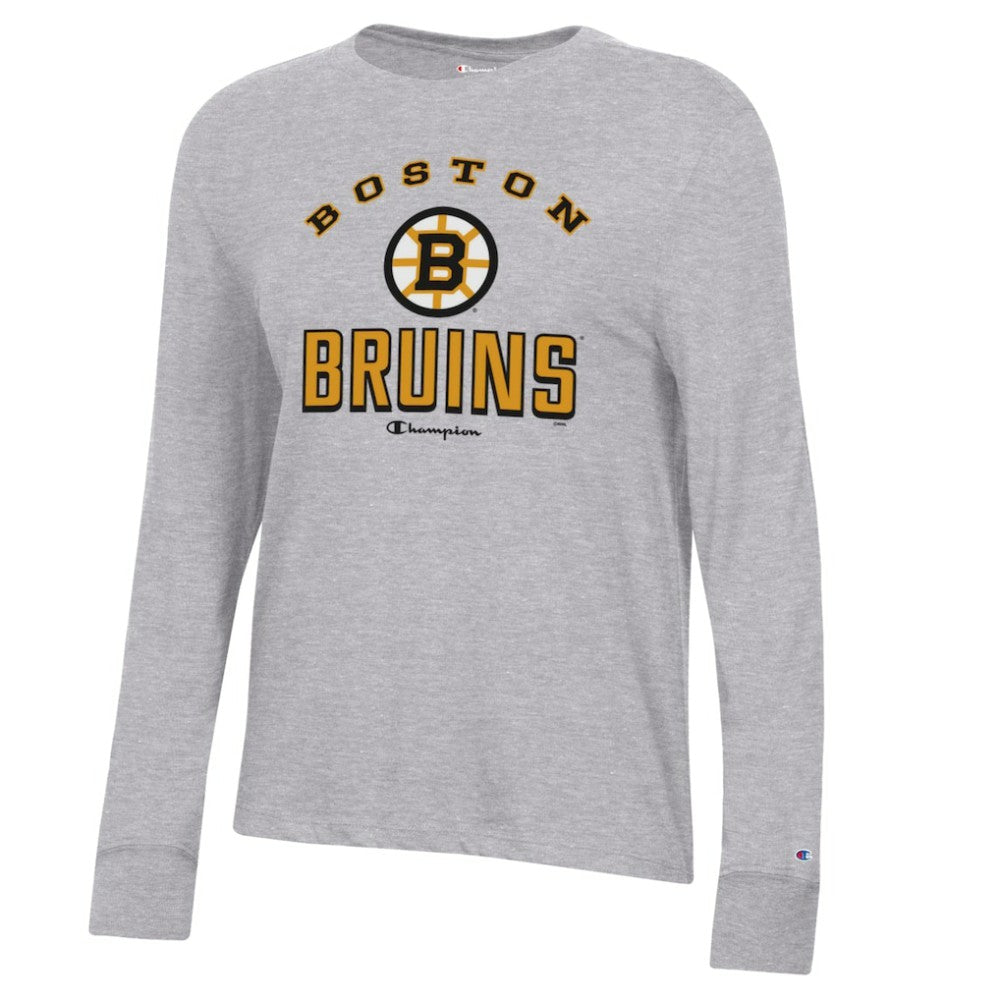Boston Bruins Champion Women's Core Long Sleeve T-Shirt - Gray - NHL 203724901