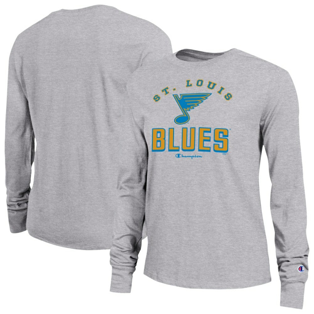 St. Louis Blues Champion Women's Core Long Sleeve T-Shirt - Gray - NHL 203724902
