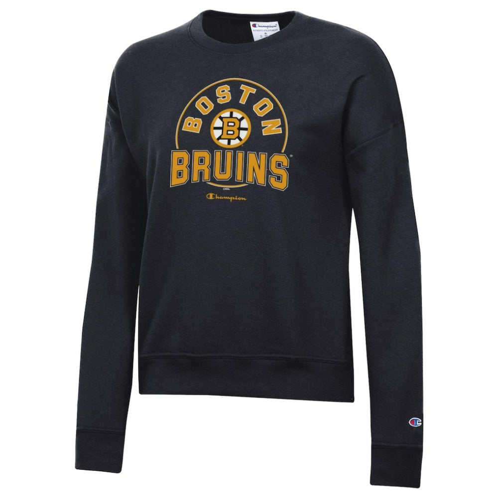 Boston Bruins Champion Women's Powerblend Fleece Sweatshirt - Black - NHL 203724903