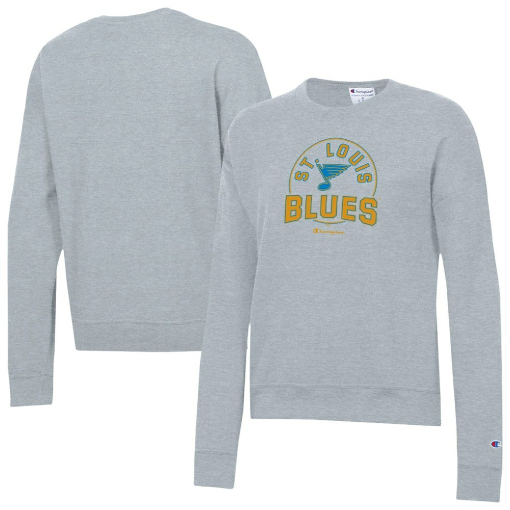 St. Louis Blues Champion Women's Powerblend Fleece Sweatshirt - Gray - NHL 203724904