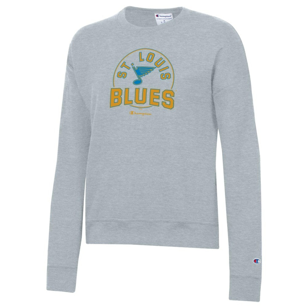St. Louis Blues Champion Women's Powerblend Fleece Sweatshirt - Gray - NHL 203724904