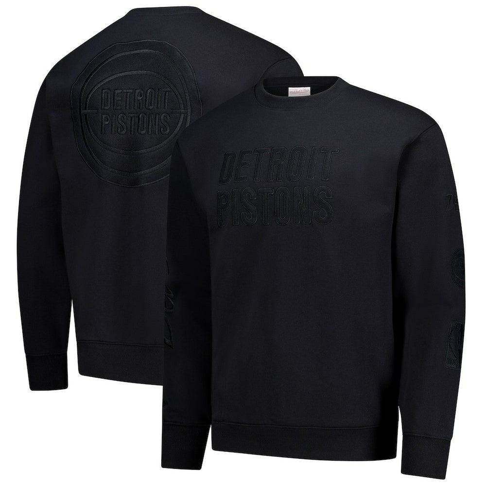 Detroit Pistons Phantom Fleece Sweatshirt for sale Black | Mitchell & Ness outlet