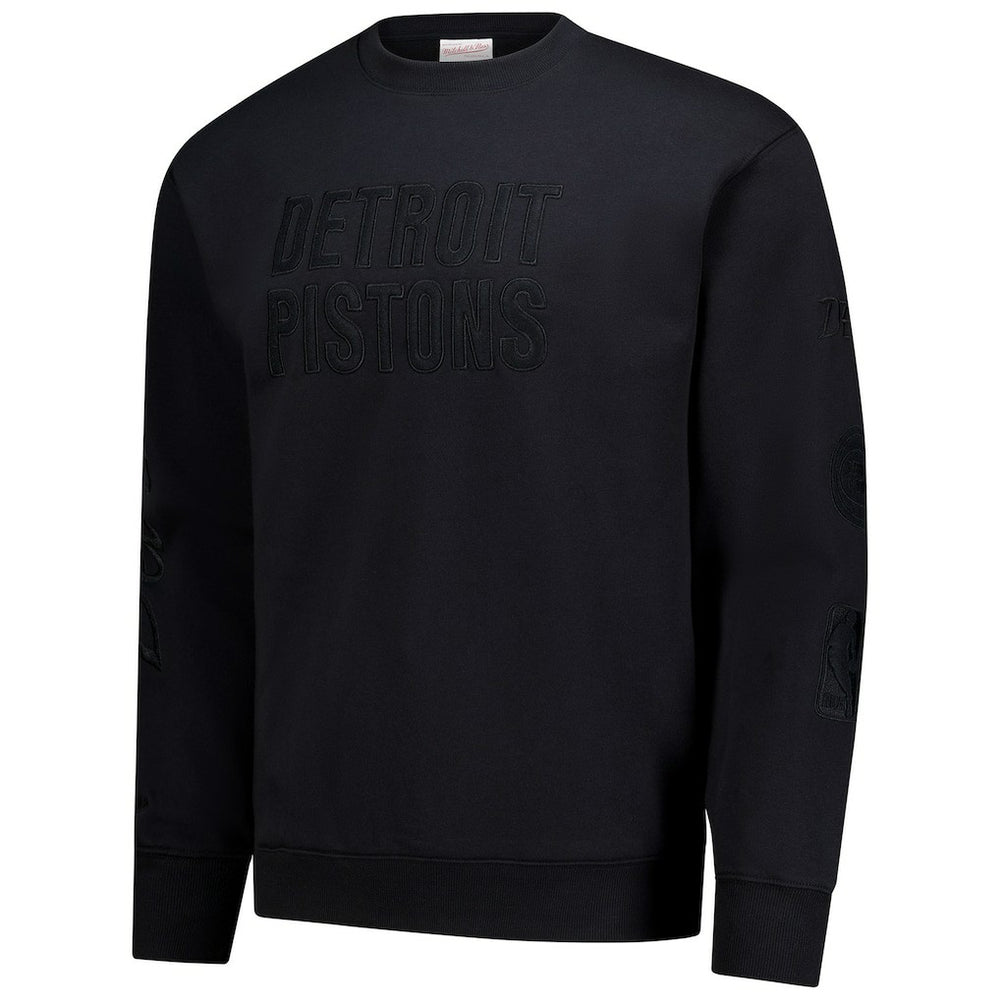 Detroit Pistons Phantom Fleece Sweatshirt for sale Black | Mitchell & Ness outlet