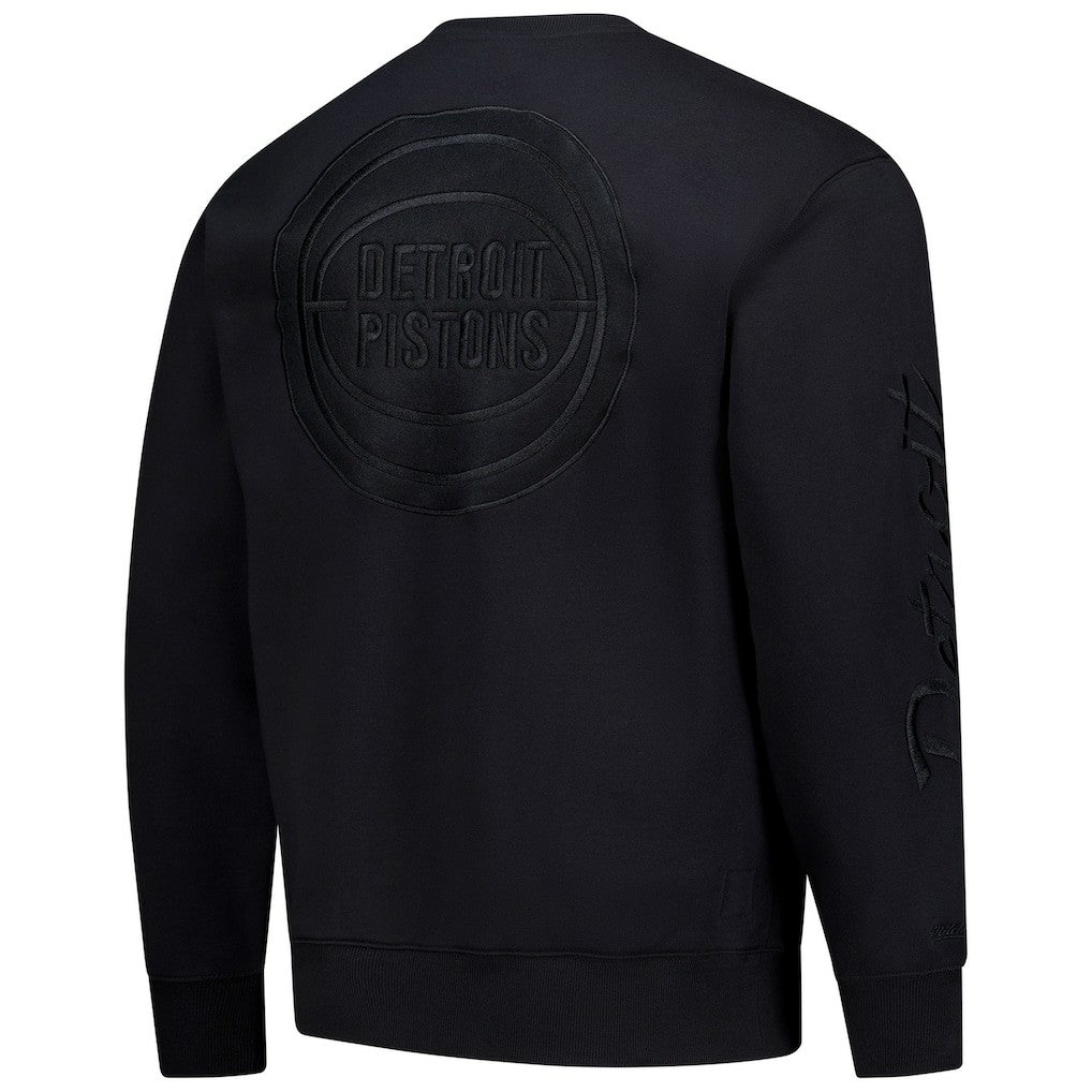 Detroit Pistons Phantom Fleece Sweatshirt for sale Black | Mitchell & Ness outlet