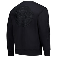 Detroit Pistons Phantom Fleece Sweatshirt for sale Black | Mitchell & Ness outlet