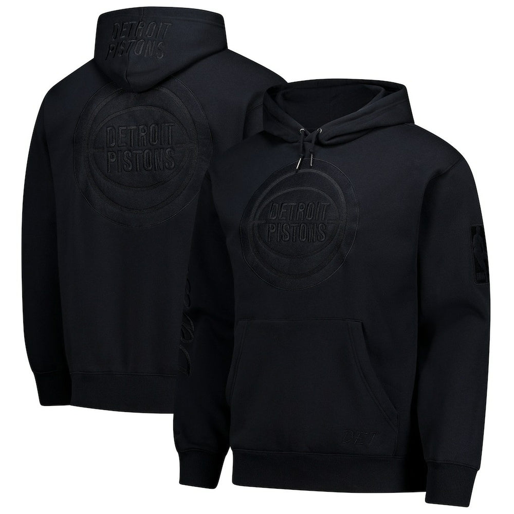 Detroit Pistons Phantom Fleece Hoodie for sale Black | Mitchell & Ness US