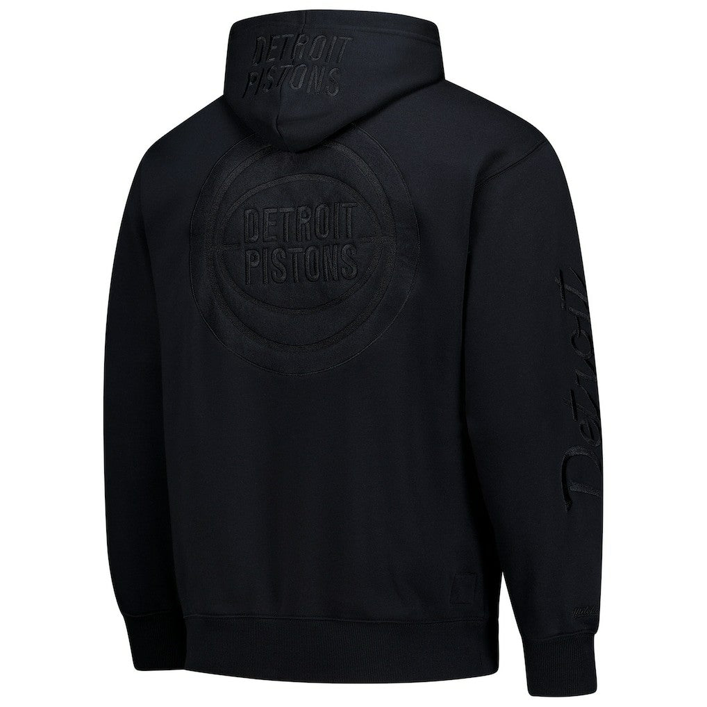 Detroit Pistons Phantom Fleece Hoodie for sale Black | Mitchell & Ness US