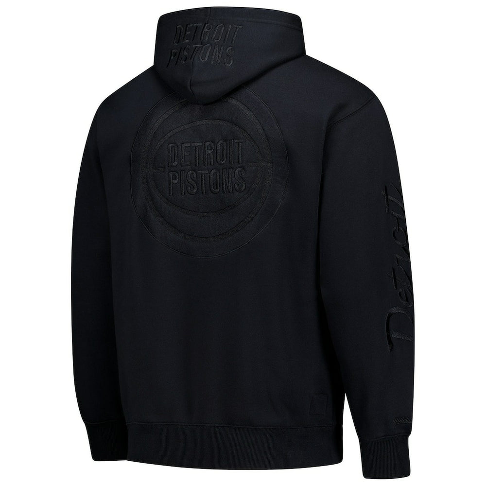Detroit Pistons Phantom Fleece Hoodie for sale Black | Mitchell & Ness US
