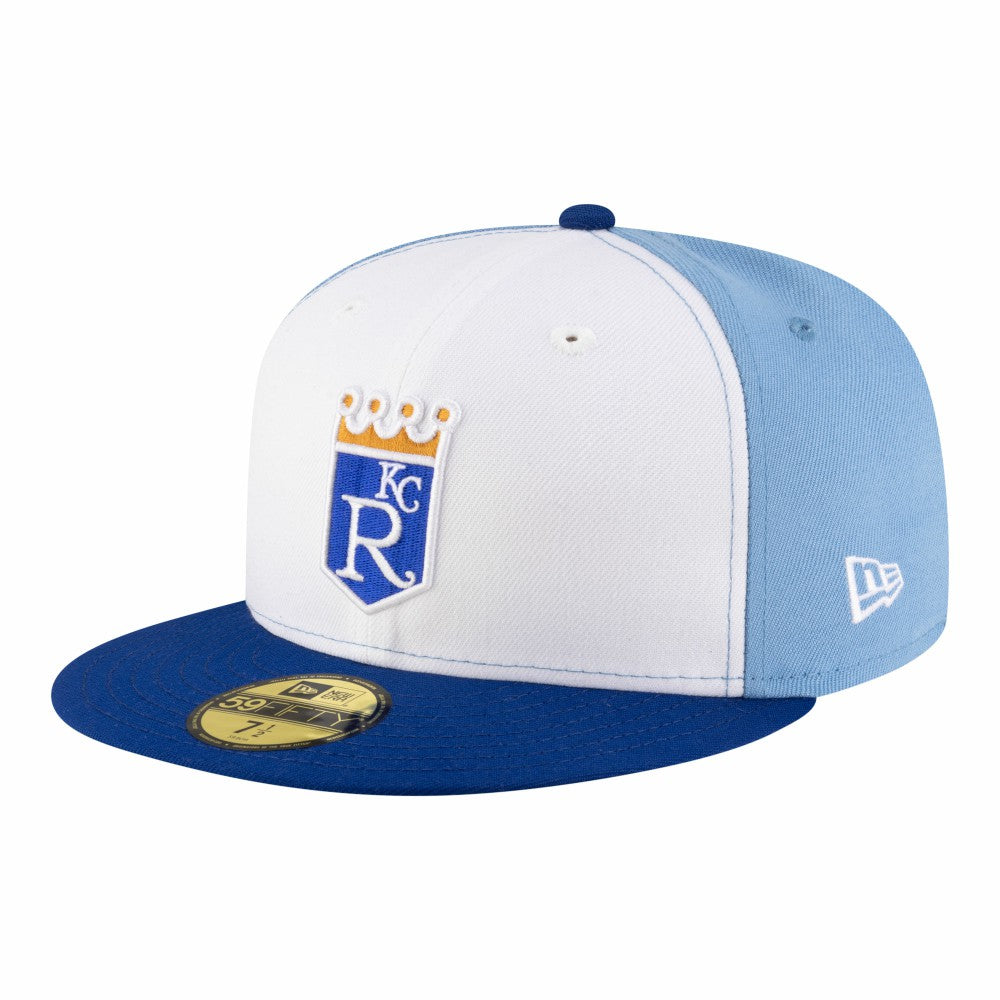 Kansas City Royals New Era Authentic Collection On-Field 59FIFTY Fitted Hat - White/Light Blue - New Era on Sale