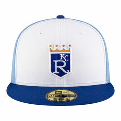 Kansas City Royals New Era Authentic Collection On-Field 59FIFTY Fitted Hat - White/Light Blue - New Era on Sale