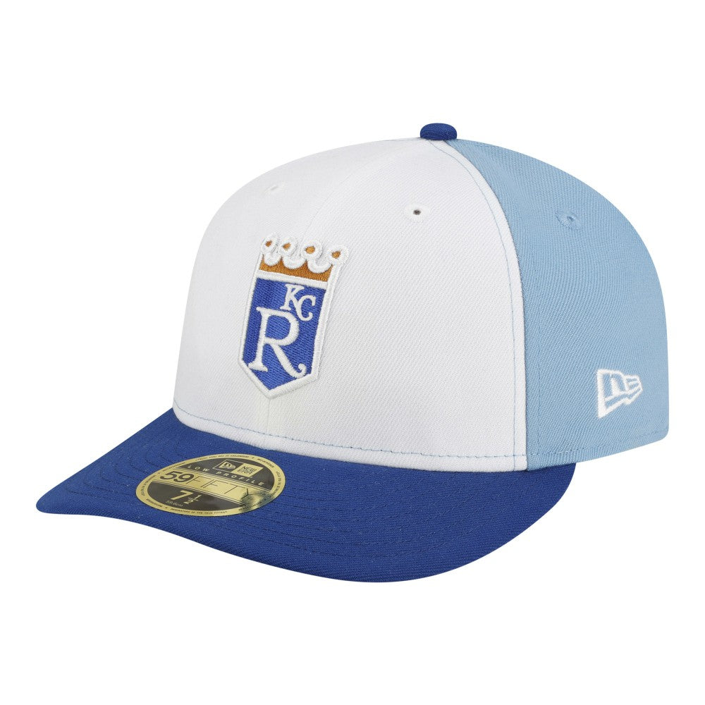 Kansas City Royals New Era Authentic Collection On-Field Low Profile 59FIFTY Fitted Hat - White/Blue - New Era Discount