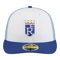 Kansas City Royals New Era Authentic Collection On-Field Low Profile 59FIFTY Fitted Hat - White/Blue - New Era Discount