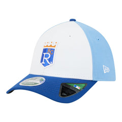Kansas City Royals New Era Player Replica 39THIRTY M-Crown Flex Hat - White/Royal - New Era Sale
