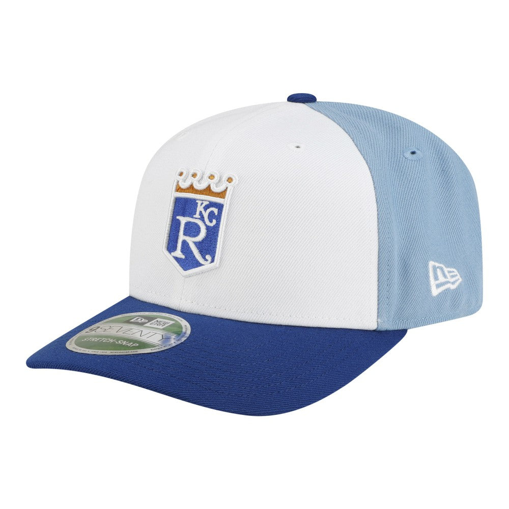 Kansas City Royals New Era Player Replica 9SEVENTY Adjustable Hat - White/Light Blue - New Era Discount