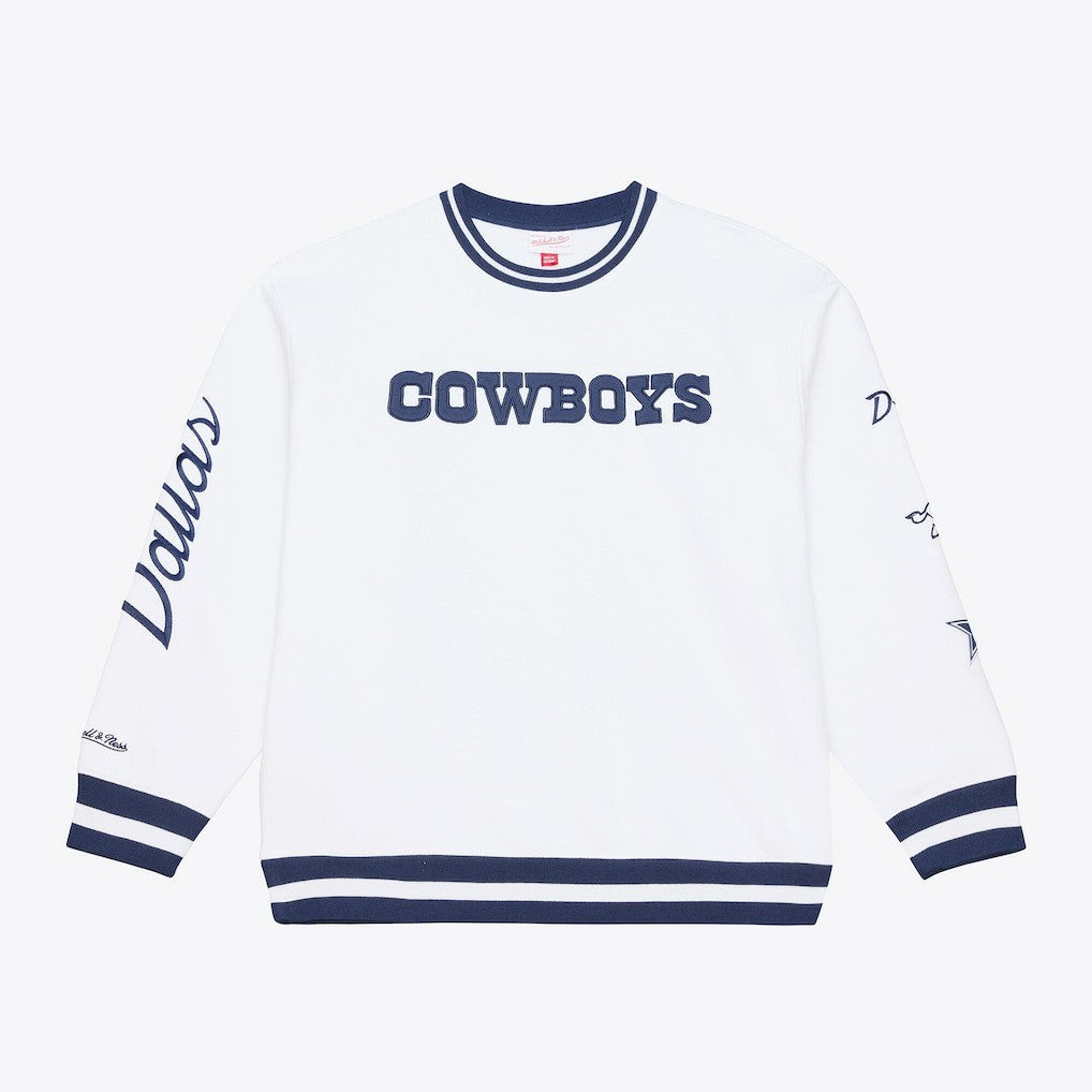 Mitchell & Ness Dallas Cowboys White Out Fleece Sweatshirt White