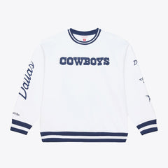 Mitchell & Ness Dallas Cowboys White Out Fleece Sweatshirt White