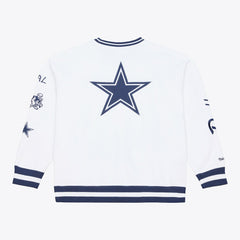 Mitchell & Ness Dallas Cowboys White Out Fleece Sweatshirt White