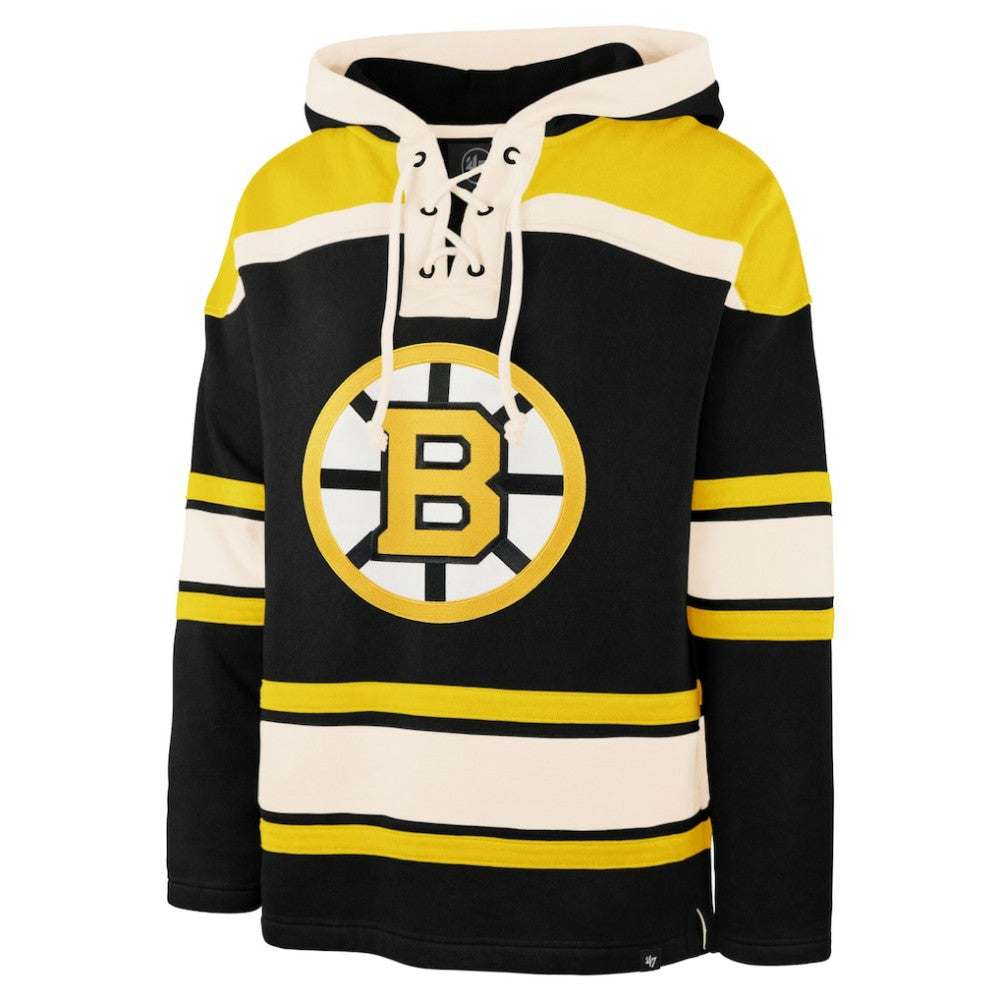 Jeremy Swayman Boston Bruins '47 Player Name & Number Lacer Hoodie - Black - NHL 203730594