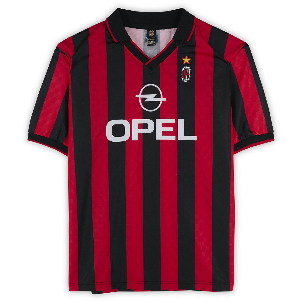 Frank Rijkaard AC Milan Autographed Red/Black Home Jersey Icons