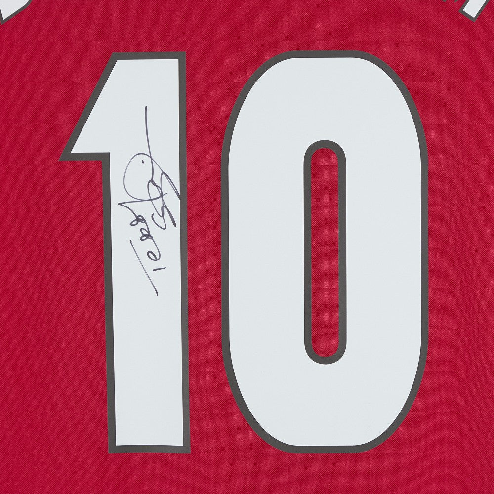 Teddy Sheringham Manchester United Autographed 1999 Red UEFA Champions League Home Jersey Icons - Adidas