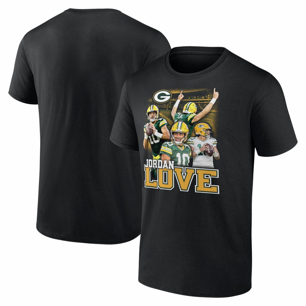 Jordan Love Green Bay Packers Notorious T-Shirt Black