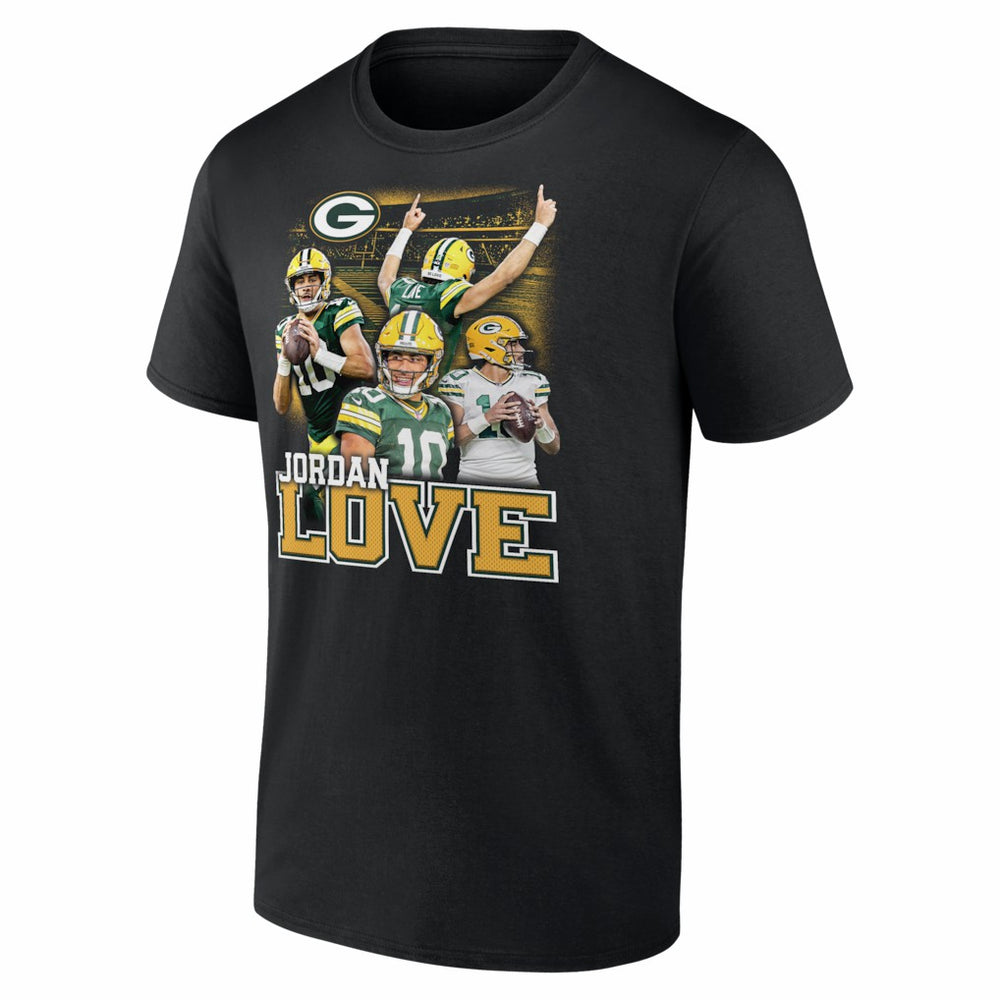 Jordan Love Green Bay Packers Notorious T-Shirt Black