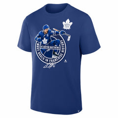 Auston Matthews Toronto Maple Leafs Most Goals in Franchise History T-Shirt - Blue - NHL 203731654