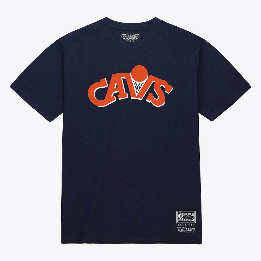 Cleveland Cavaliers Unisex Hardwood Classics Arch T-Shirt for sale Navy | Mitchell & Ness Lifestyle